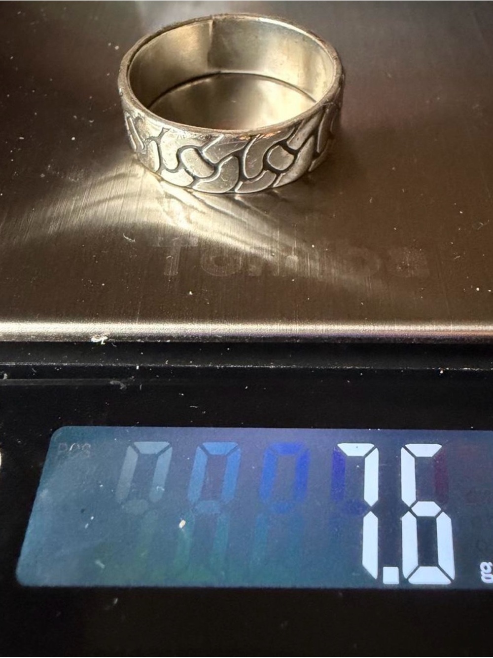 Men's Silver Cigar Band Ring -Intricate Scroll Design Sterling 925 Mexico sz 11